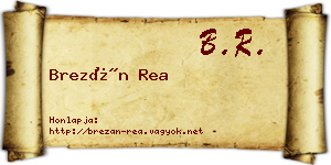 Brezán Rea névjegykártya